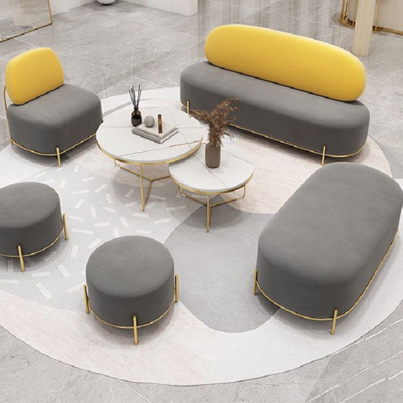 Velvet Armless Sofa 27.55" Wide Standard Sofa for Living Room