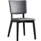 Contemporary Faux Leather Dining Chair Open Back Dining Side Furniture in Matte Finish