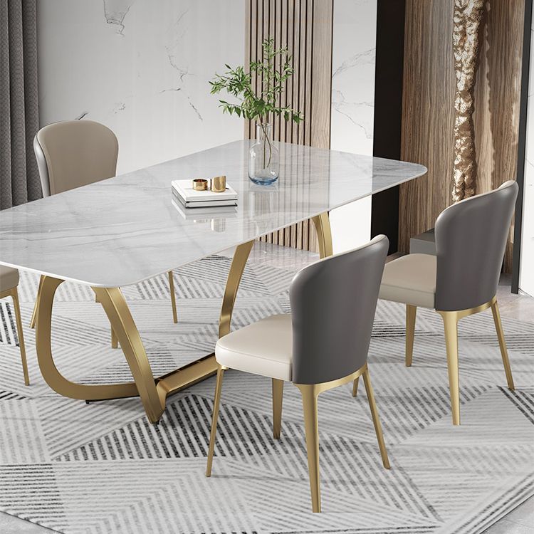 Glam Style Kitchen Dining Chair Metal Dining Armless Side Chair Clearhalo ' kitchen&dining_furn' 'Dining Chairs' 'Dining Tables & Seating' 'dining_chair' 'furn' 'furn_dining_chair' 'Furniture' 'furniture_dining_chair' 'Kitchen & Dining Furniture' 'kitchen' 1200x1200_d71206b5-2eea-4543-ae38-53f3f66f70e0