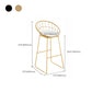 Low Back Dining Stools Round Armless Bar Stools with Footrest