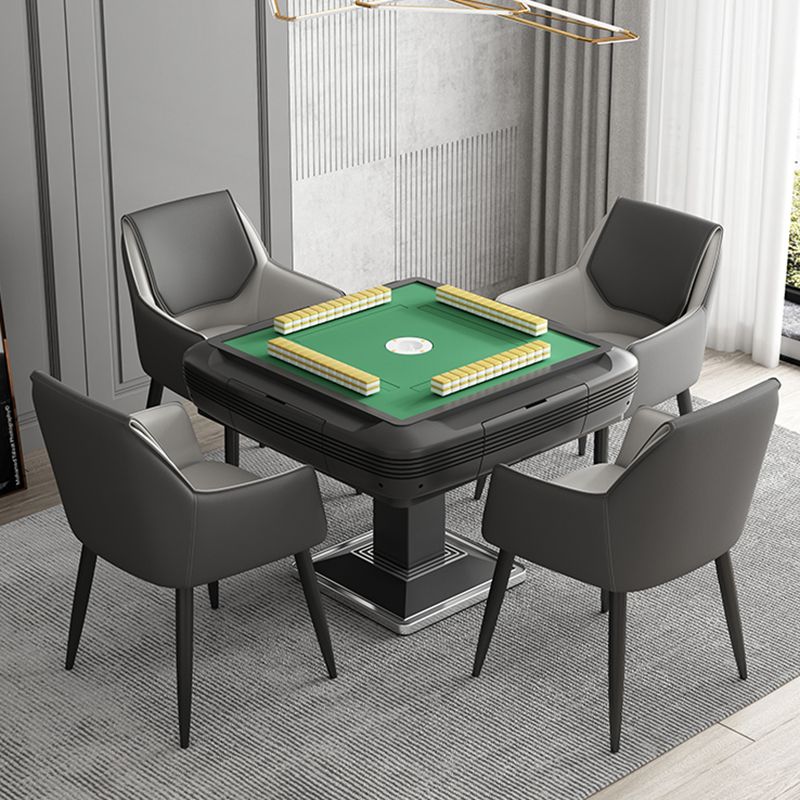 Scandinavian Home Arm Chair Solid Back Metal Upholstered Dining Room Chair Clearhalo ' kitchen&dining_furn' 'Dining Chairs' 'Dining Tables & Seating' 'dining_chair' 'furn' 'furn_dining_chair' 'Furniture' 'furniture_dining_chair' 'Kitchen & Dining Furniture' 'kitchen' 1200x1200_d7128e8a-1820-4549-8d9e-b87316021ee5