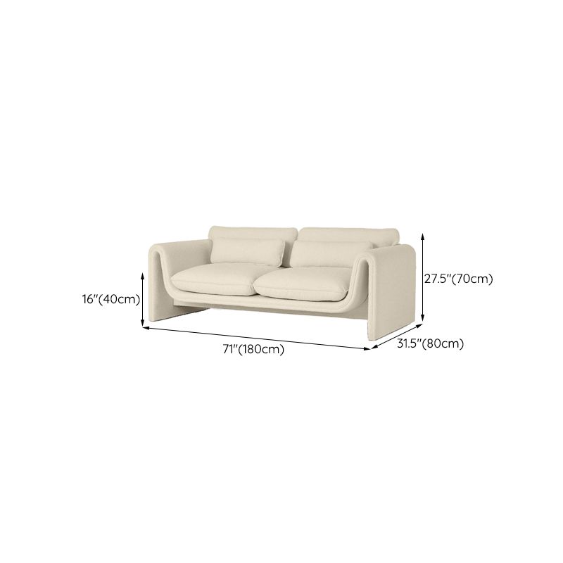 Stationary Solid Color Settee Modern Standard Sofa for Living Room