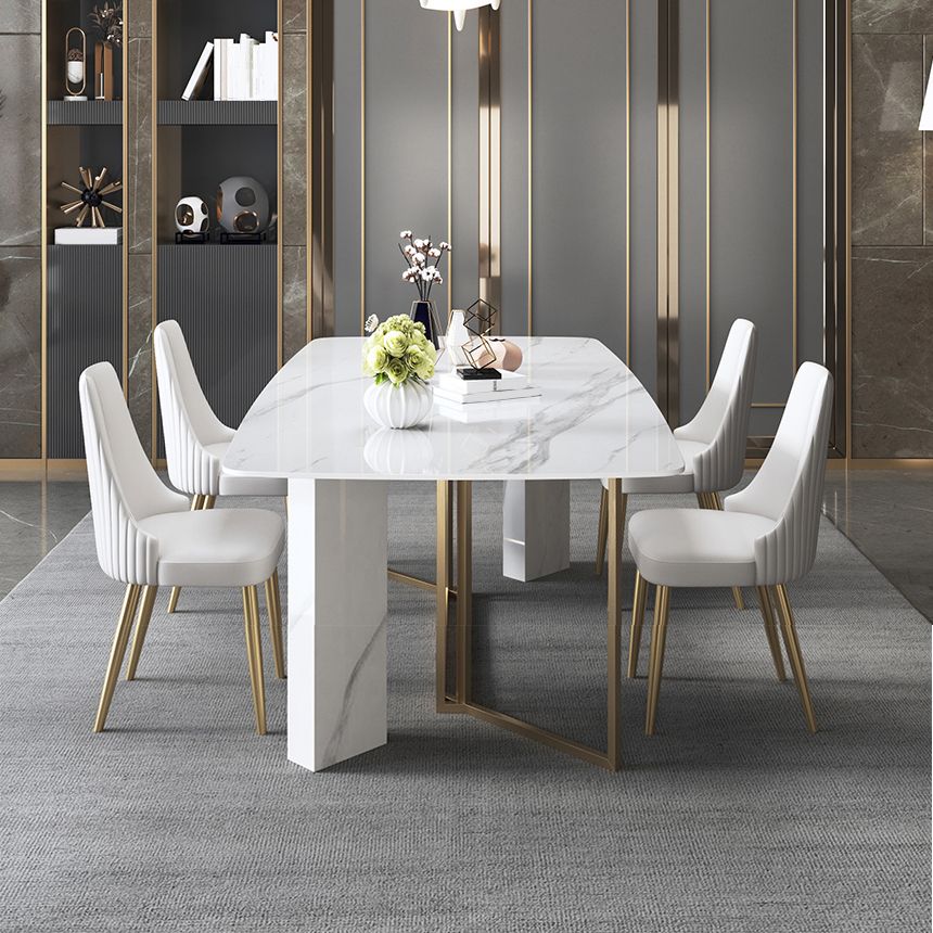 Traditional Luxury Dining Table Rectangle Sintered Stone White Dining Table for Dinning Room Clearhalo ' dining_table' 'Dining Tables & Seating' 'Dining Tables' 'furn' 'furn_dining_table' 'Furniture' 'furniture_dining_table' 'Kitchen & Dining Furniture' 'kitchen&dining_furn' 'kitchen' 'kitchen_dining_table' 1200x1200_d714ab03-06a8-4816-b658-e573a87db436