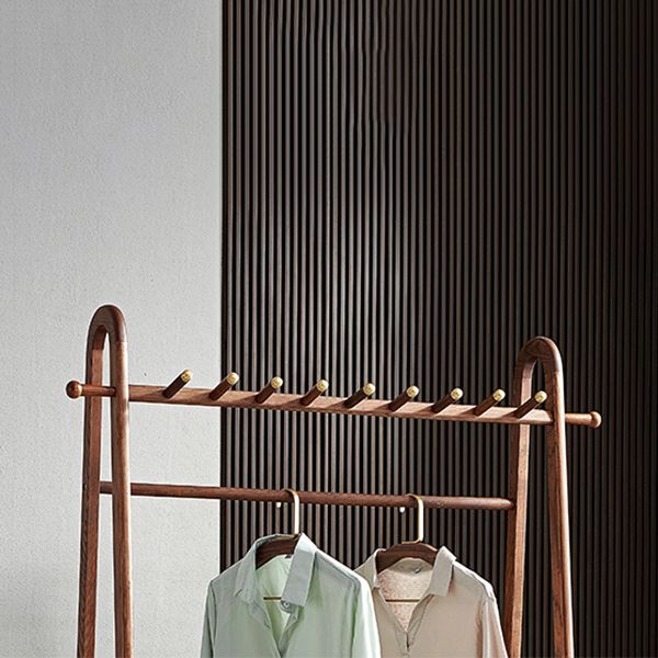 Brown in stile contemporaneo armadio cenere di cenere armadio aperto con asta di abbigliamento