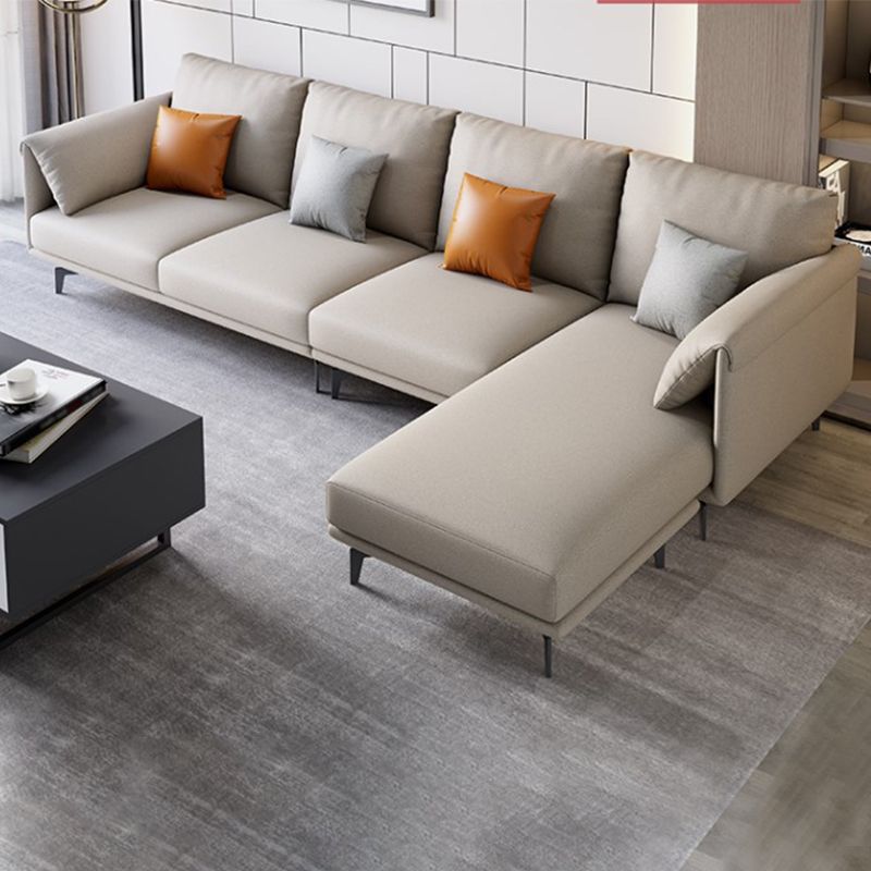 122.8x67x36.2 Faux leather Sectional Pillow Top Arm Sectional for Living Room Clearhalo 'furn' 'furn_sectionals' 'Furniture' 'furniture_sectionals' 'kitchen' 'kitchen_sectionals' 'Living Room Furniture' 'Sectionals' 1200x1200_d71857cb-7a03-46ce-afca-2c034d338117