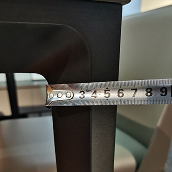 Modern Rectangular Grey Stone Top Dining Table with 4 Black Legs Clearhalo 'Dining Tables & Seating' 'Dining Tables' 'dining_table' 'furn' 'furn_dining_table' 'Furniture' 'Kitchen & Dining Furniture' 1200x1200_d7188c3c-6487-4acc-a96e-9e5f91b9c943