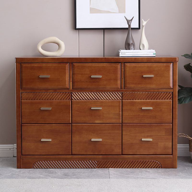 Glam Rubber Wood Storage Chest Home Horizontal Chest with 9 Drawers Clearhalo 'Bedroom Furniture' 'Dressers & Chests' 'dressers_chests' 'furn' 'furn_dressers_chests' 'Furniture' 1200x1200_d7192aa6-3755-4684-936e-f4139f77e6ea