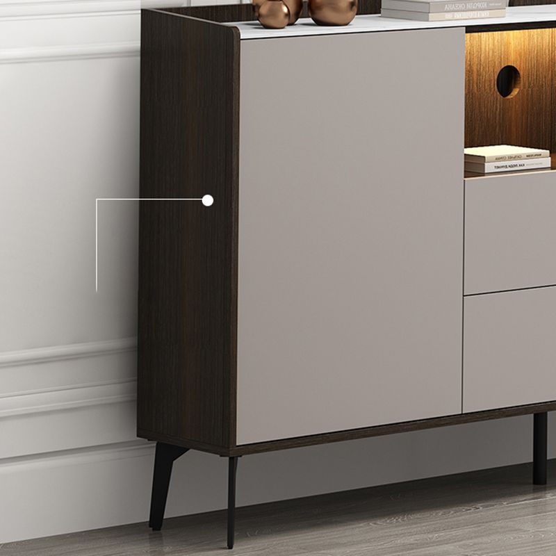 Stone Media Console TV Stand Modern TV Stand Console with 2 Drawers Clearhalo 'furn' 'furn_tv_stands_entertainment_centers' 'Furniture' 'Living Room Furniture' 'TV Stands & Entertainment Centers' 'TV Stands & Media Storage Furniture' 'tv_stands_entertainment_centers' 1200x1200_d7196036-3307-4749-be29-11c2fd7d6beb