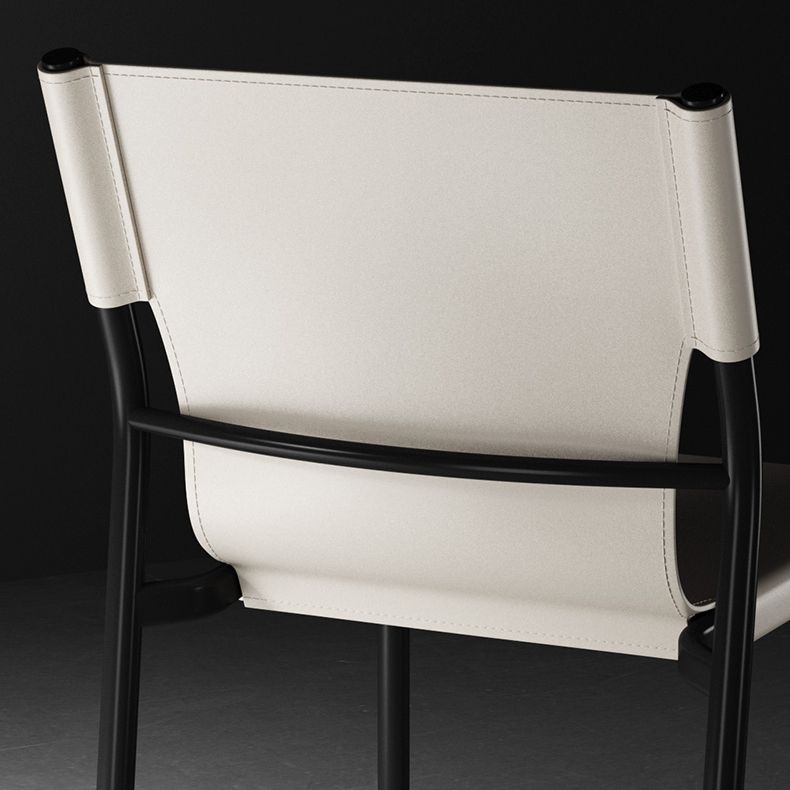 Contemporary Metal Dining Armless Chairs Leather Dining Chairs for Restaurant Clearhalo ' kitchen&dining_furn' 'Dining Chairs' 'Dining Tables & Seating' 'dining_chair' 'furn' 'furn_dining_chair' 'Furniture' 'furniture_dining_chair' 'Kitchen & Dining Furniture' 'kitchen' 1200x1200_d71ab524-96bb-4435-b00c-8ec8f331cd12