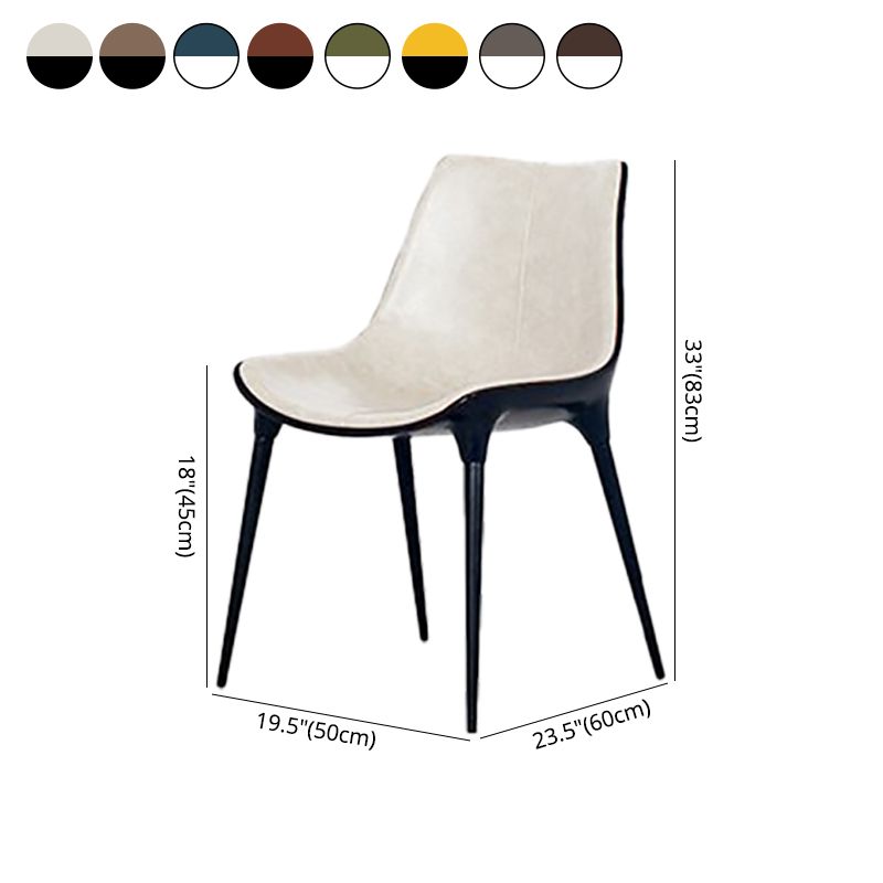 Contemporary Style Dining Chairs Kitchen Armless Side Chairs with Metal Legs Clearhalo ' kitchen&dining_furn' 'Dining Chairs' 'Dining Tables & Seating' 'dining_chair' 'furn' 'furn_dining_chair' 'Furniture' 'furniture_dining_chair' 'Kitchen & Dining Furniture' 'kitchen' 1200x1200_d71b70f0-4515-4ae4-968a-9e147cde32d7