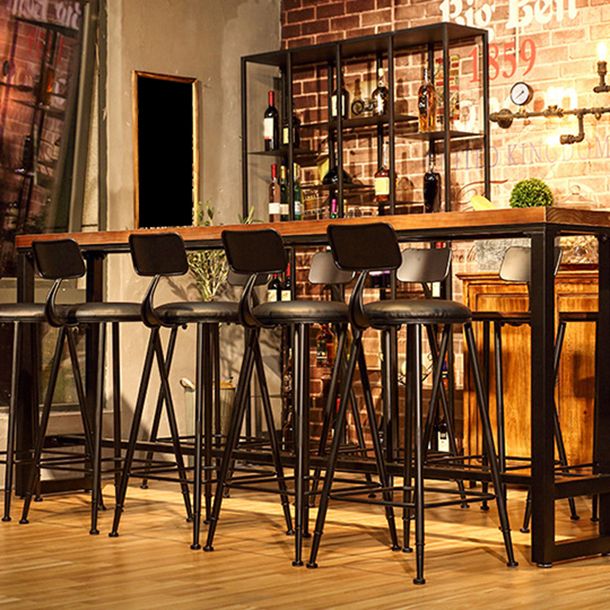 Industriale 1/2/6/11 pezzi sgabello da bar e tavolo set di rettangolo in legno altezza