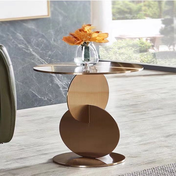 Table d'appoint rond de base de table de base de base de style moderne du milieu du siècle