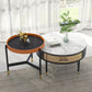 Luxurious Slate Round Top Coffee Table Set with Storage Drawer Clearhalo 'Coffee & Accent Tables' 'Coffee Tables' 'coffee_tables' 'furn' 'furn_coffee_tables' 'Furniture' 'Living Room Furniture' 1200x1200_d71d17bd-6744-496e-998f-e1df9f251fc9