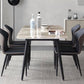 Industrial Stone Rectangle Table Standard Height Dining Table with 4 Legs Clearhalo 'Dining Tables & Seating' 'Dining Tables' 'dining_table' 'furn' 'furn_dining_table' 'Furniture' 'Kitchen & Dining Furniture' 1200x1200_d71dbdd0-c710-4692-8522-a4e1d4f0db03
