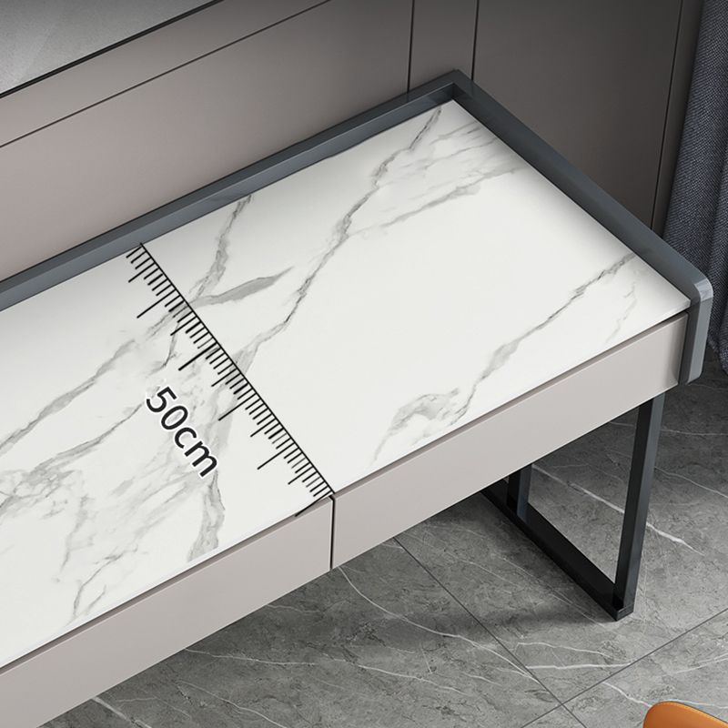 Contemporary Stone Writing Desk Bedroom Office Desk with 2 Drawers Clearhalo 'furn' 'furn_office_desk' 'Furniture' 'Office Desks' 'Office Furniture' 'office_desk' 1200x1200_d71ee219-0aaa-4315-b09f-cb2226087615
