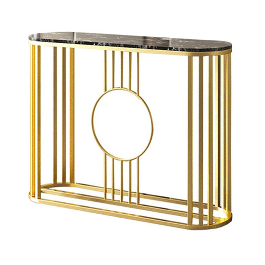 Tavolo console ovale in marmo glam tavolo da divano console telaio per sala