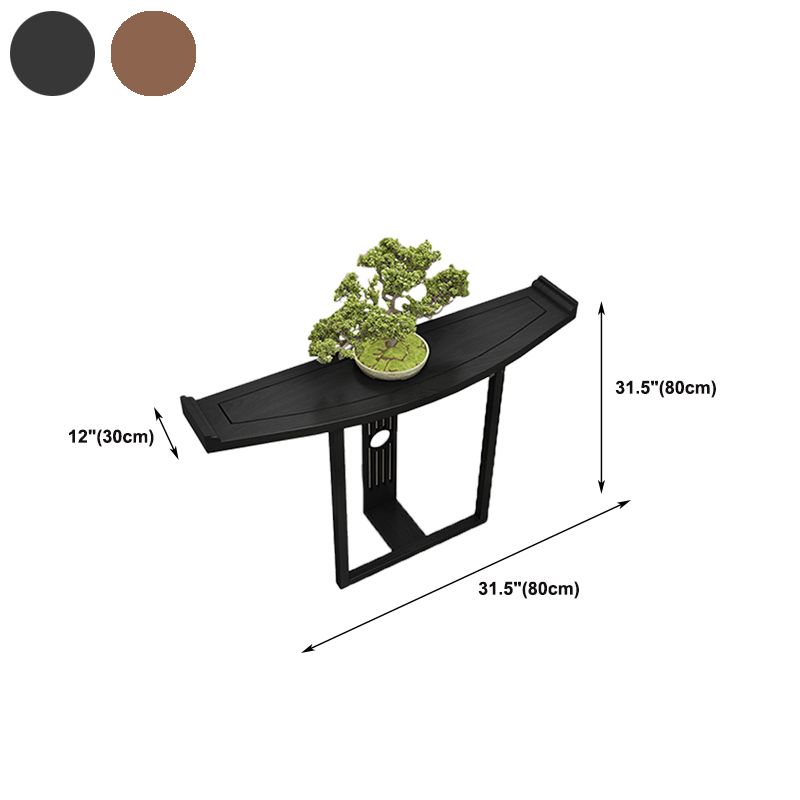 Console ovale da 11,8 "W del tavolo ovale moderno console in legno massiccio