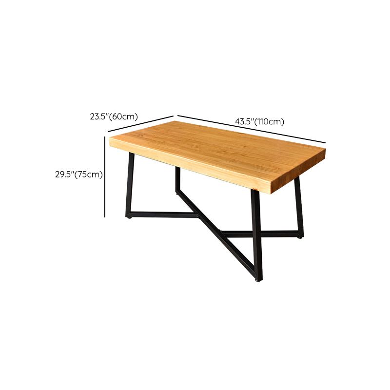 Natural Finish Solid Wood Dining Set 1/2/5 Pcs Industrial Dinette Table Set for Home Clearhalo 'Dining Room Sets' 'Dining Tables & Seating' 'dining_room_set' 'furn' 'furn_dining_room_set' 'Furniture' 'Kitchen & Dining Furniture' 1200x1200_d721c463-8f19-4e7d-9178-c9d98db5717b