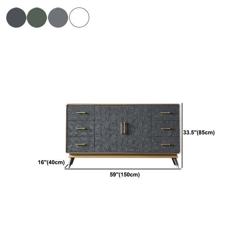 Torace in legno massiccio con gambe metalliche cassa con cassetti per camera da letto