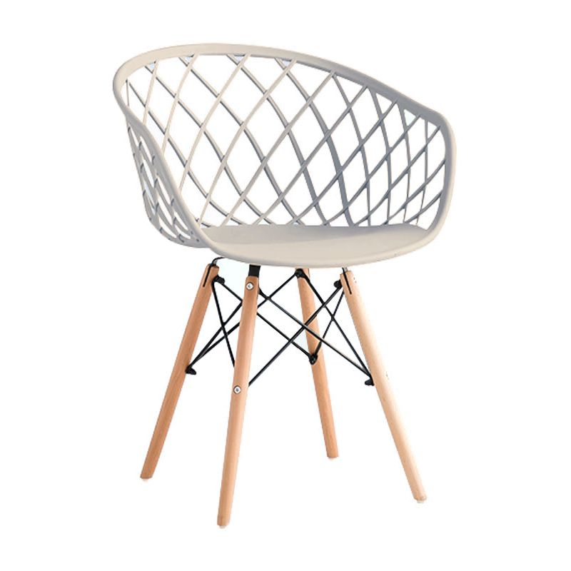 Contemporary Plastic Dining Armless Chair Cross Back Side Chair Clearhalo 'Dining Chairs' 'Dining Tables & Seating' 'dining_chair' 'Furniture' 'furniture_dining_chair' 'Kitchen & Dining Furniture' 1200x1200_d7234a96-0a7a-45f5-86ff-d4f0cfd63d31