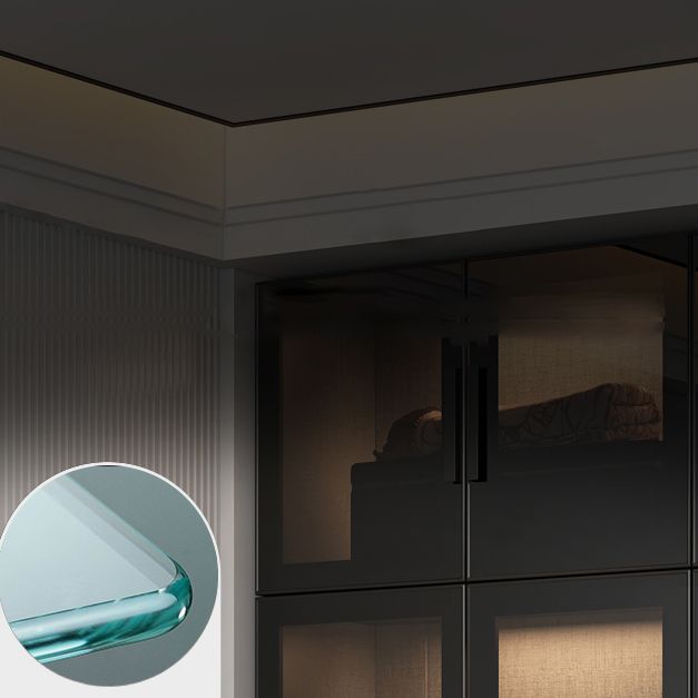 Gabinete de almacenamiento de estilo moderno para el gabinete de acabado con espejo en el hogar con puerta de vidrio