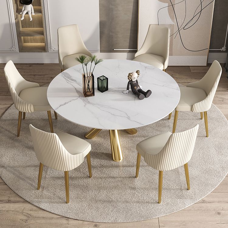 Contemporary Fixed Dining Room Table Set Sintered Stone Top Dining Table Furniture Clearhalo 'Dining Room Sets' 'Dining Tables & Seating' 'dining_room_set' 'furn' 'furn_dining_room_set' 'Furniture' 'furniture_dining_room_set' 'Kitchen & Dining Furniture' 'kitchen&dining_furn' 'kitchen' 1200x1200_d72616ba-2e7a-4b42-87ad-ac4619b1c5a6