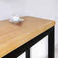 Modern Brown Wood Bar Table with Rectangle Table Top Black Trestle Table - 42" H Clearhalo 'Bar Furniture' 'Bar Tables' 'bar_tables' 'furn' 'furn_bar_tables' 'Furniture' 'furniture_bar_tables' 'Kitchen & Dining Furniture' 1200x1200_d7262a36-e3f8-4b23-95ea-5822c5414a33