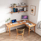 29,5-Zoll-Höhe natürlicher hölzerner Büroschreibtisch moderner L-Form-Schreibtisch für Zuhause