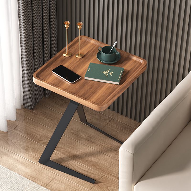 Metal and Wood Side Table Contemporary End Table for Living Room Clearhalo 'Coffee & Accent Tables' 'End & Side Tables' 'end_side_tables' 'furn' 'furn_end_side_tables' 'Furniture' 'Living Room Furniture' 1200x1200_d7277c04-da8c-49ae-b7c8-e5c03f0ff0bf