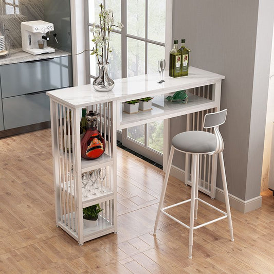 Modern Style Wood Bar Stool Table Rectangle Bar Table for Cafe Clearhalo 'Bar Furniture' 'Bar Tables' 'bar_tables' 'furn' 'furn_bar_tables' 'Furniture' 'Kitchen & Dining Furniture' 1200x1200_d728f789-226e-4fb2-b851-025eb5fee8d4