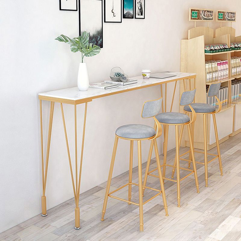 Stone Bar Dining Table Traditional Luxury Rectangle Bar Table with 4 Legs Clearhalo 'Bar Furniture' 'Bar Tables' 'bar_tables' 'furn' 'furn_bar_tables' 'Furniture' 'furniture_bar_tables' 'Kitchen & Dining Furniture' 1200x1200_d7296ea6-efba-482c-b7a0-af76e775fd29
