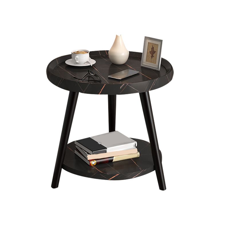 コンテンポラリーアクセントテーブルナイトスタンドアンティークフィニッシュオープンストレージナイトテーブル