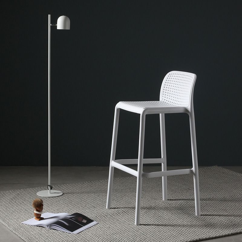 Nordic Style Bar-stool Plastic Counter Bar Stool with Plastic Legs for Kitchen Clearhalo 'Bar Furniture' 'Bar Stools' 'bar_stools' 'furn' 'furn_bar_stools' 'Furniture' 'furniture_bar_stools' 'Kitchen & Dining Furniture' 1200x1200_d72a1f4b-e5dc-4c16-8452-cc1ebf2ffe3f