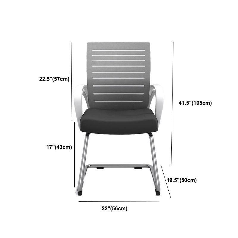 Contemporary Desk Chair Mid Back Home Office Chair with Lumbar Support