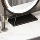 Modern Stone Top Make-up Vanity Solid Wood Vanity Dressing Table Set with 2 Drawers