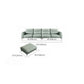 Industrial Sectional Sofa Green Pillow Top Arm Sofa for Living Room