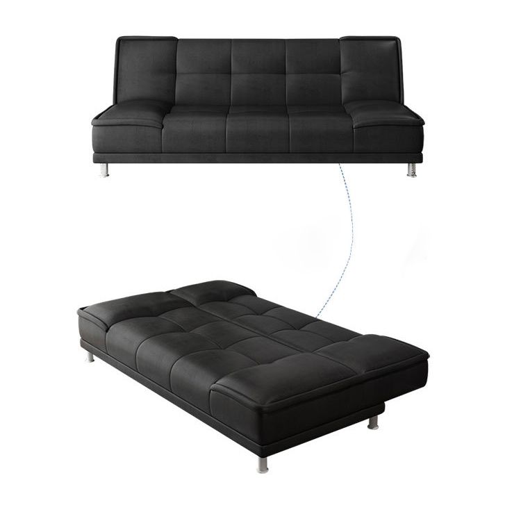 Contemporary Convertible Footrest Stool Sofa Bed with Biscuit Back Clearhalo 'furn' 'furn_sofas' 'Furniture' 'furniture_sofas' 'kitchen' 'kitchen_sofas' 'Living Room Furniture' 'Sofa' 'sofas' 1200x1200_d72dd74f-a033-4980-b42b-35b5f5472cac