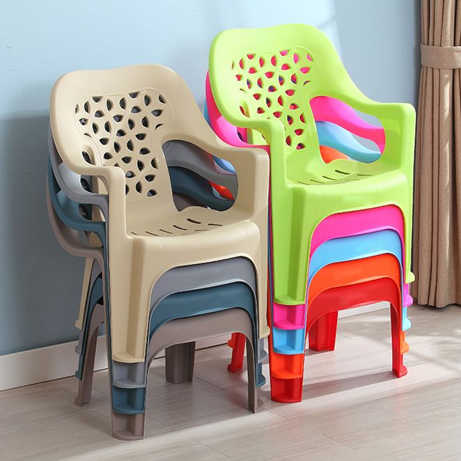 Modern Indoor Dining Armchair Plastic Home Stackable Dining Arm Chairs Clearhalo ' kitchen&dining_furn' 'Dining Chairs' 'Dining Tables & Seating' 'dining_chair' 'furn' 'furn_dining_chair' 'Furniture' 'furniture_dining_chair' 'Kitchen & Dining Furniture' 'kitchen' 1200x1200_d72f8f01-8d66-4de3-9cc1-5f4cc78db2df