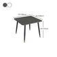 Industrial Style Dining Table Sintered Stone 4 Legs Table for Home