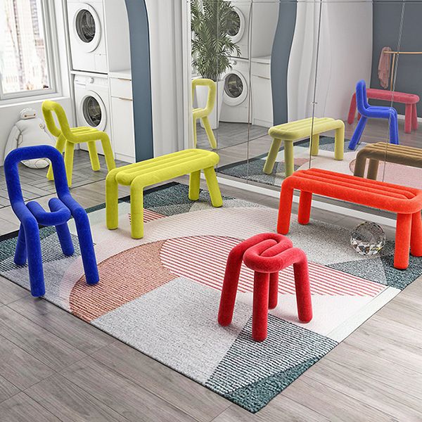 Contemporary Style Velvet Chair Set Open Back Side Dining Kitchen Chairs Clearhalo ' kitchen&dining_furn' 'Dining Chairs' 'Dining Tables & Seating' 'dining_chair' 'furn' 'furn_dining_chair' 'Furniture' 'furniture_dining_chair' 'Kitchen & Dining Furniture' 'kitchen' 1200x1200_d7313d98-b370-4001-b70c-266fd2cbc8c5