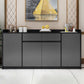 Sideboard in legno ingegnerizzato in stile moderno con 2-disegno e 4 porte