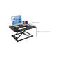 Adjustable Rectangular Shaped Standing Desk Steel in Black for Office