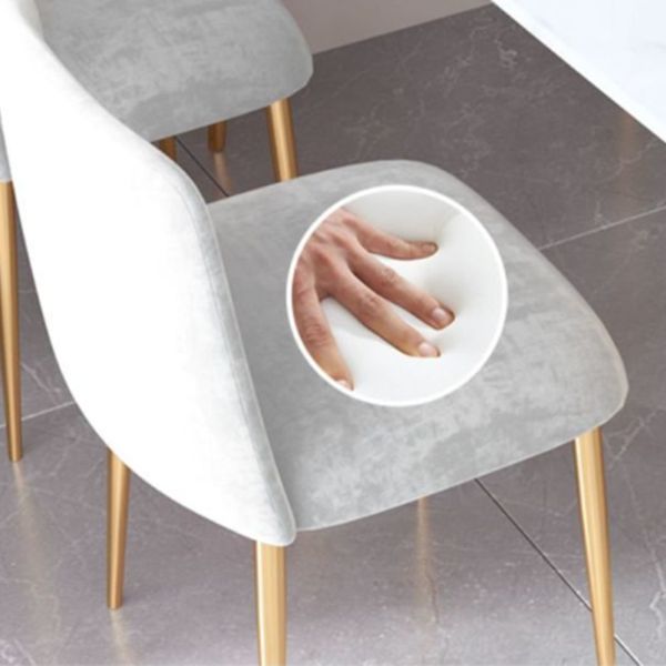 Set da tavolo da pranzo rettangolare glam 1/2/5 pezzi Dinette set con top in pietra sinterizzata bianca