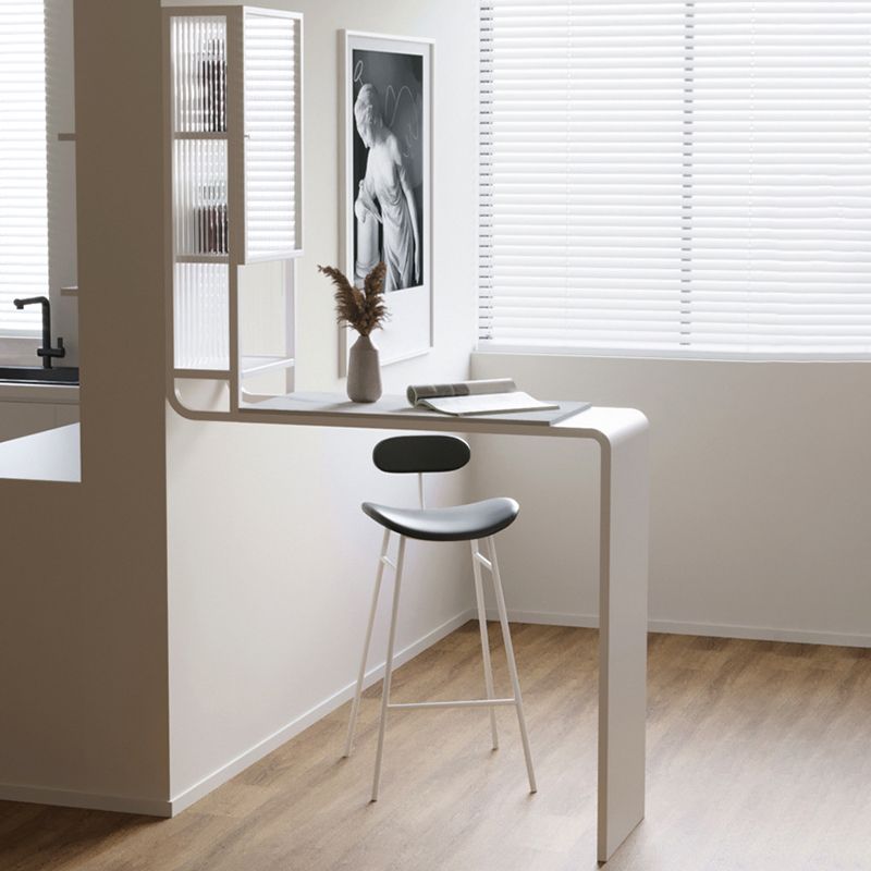 Glam Rectangle Bar Dining Table Stone Top and Metal Frame Bar Table Clearhalo 'Bar Furniture' 'Bar Tables' 'bar_tables' 'furn' 'furn_bar_tables' 'Furniture' 'Kitchen & Dining Furniture' 1200x1200_d7381c4e-f466-42a1-9f45-1dfb4b58a8ec