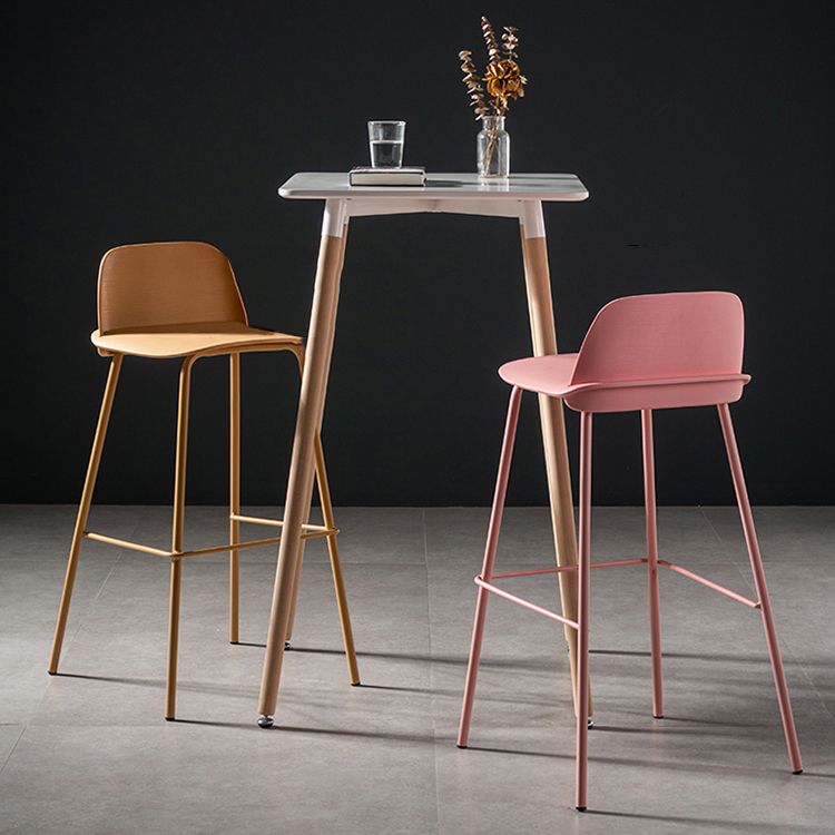 Contemporary Bar Stool Armless Plastic Low Back Counter Chair with Iron Base Clearhalo 'Bar Furniture' 'Bar Stools' 'bar_stools' 'furn' 'furn_bar_stools' 'furniture_bar_stools' 'Kitchen & Dining Furniture' 'kitchen&dining_furn' 'kitchen' 'kitchen_furn' Furniture' 1200x1200_d73870e3-0ce6-440e-933d-bd3abb3e66ab