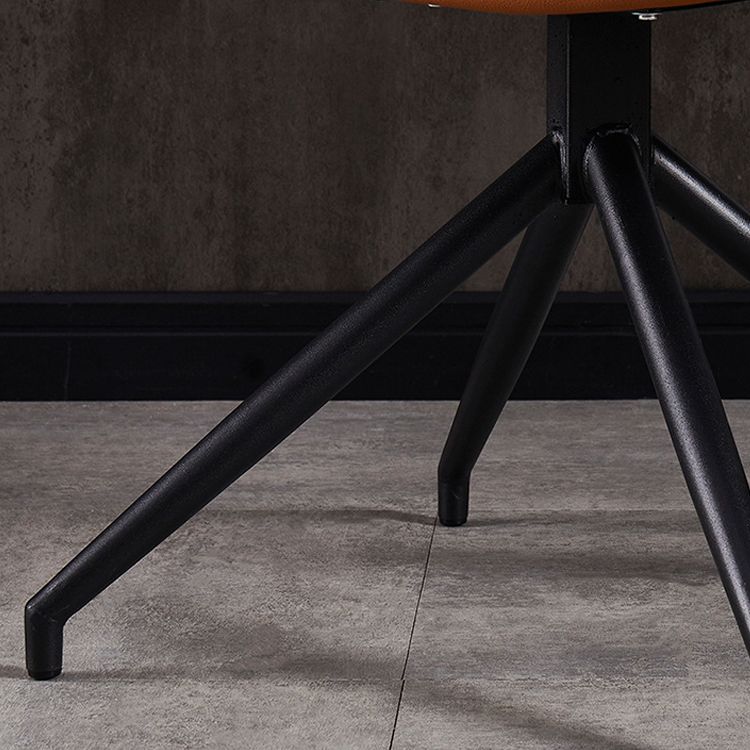 Contemporary Dining Room Side Chairs Matte Finish Leather Parsons Armless Chair Clearhalo 'Dining Chairs' 'Dining Tables & Seating' 'dining_chair' 'furn' 'furn_dining_chair' 'Furniture' 'Kitchen & Dining Furniture' 1200x1200_d738fbf2-1edd-4d7b-a440-f50c3d8931f8