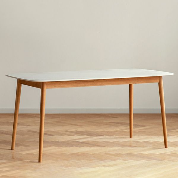 Contemporary White Standard Dining Table Sintered Stone Top Dining Table for Kitchen Clearhalo ' dining_table' 'Dining Tables & Seating' 'Dining Tables' 'furn' 'furn_dining_table' 'Furniture' 'furniture_dining_table' 'Kitchen & Dining Furniture' 'kitchen&dining_furn' 'kitchen' 'kitchen_dining_table' 1200x1200_d73d03df-e351-4eca-b357-1528fdc96bf3