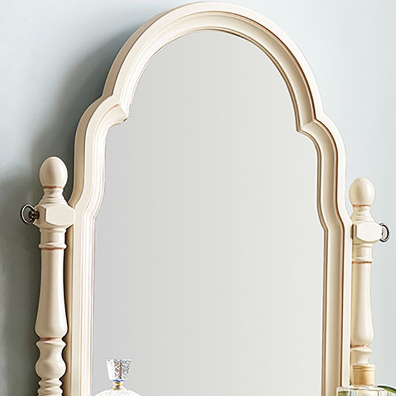 Tavolo da toeletta da toele da 4 cassette vittoriani per trucco in legno massiccio