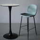 Modern Backrest Armless Counter Stool Iron Cafe Bar High Stool with Leather Cushion