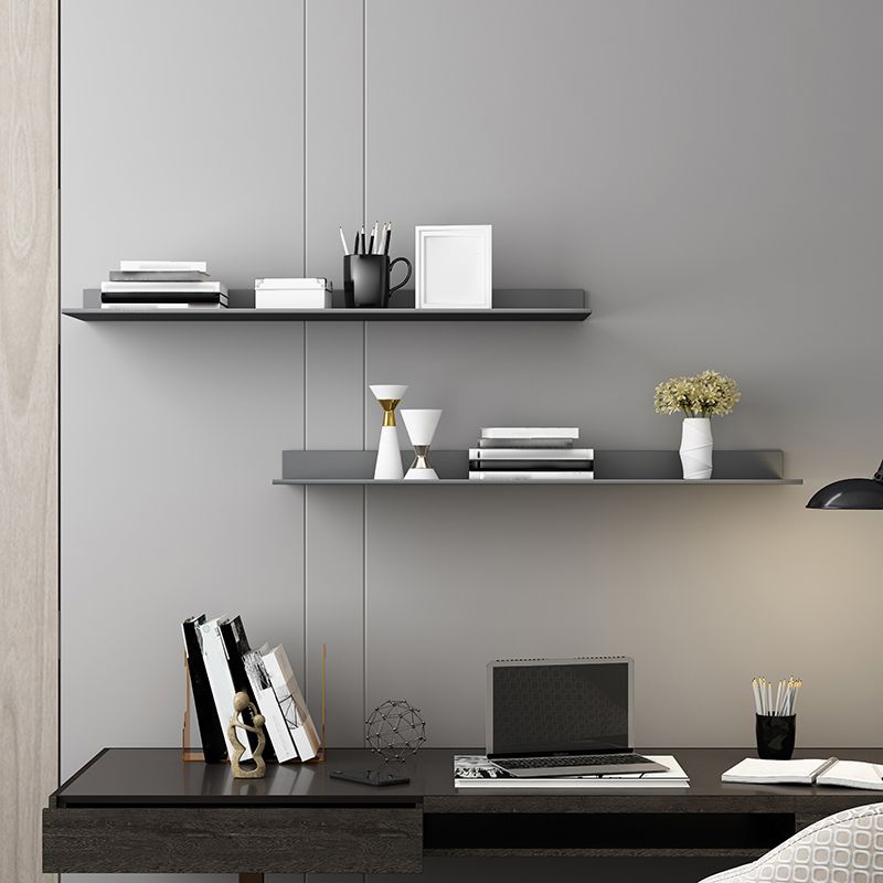 Metal Bookshelf Wall Mounted Contemporary Bookcase for Home Office Clearhalo 'Bookcases' 'furn' 'furn_bookcases' 'Furniture' 'Office Furniture' 1200x1200_d73e9ee9-15e0-48f3-853d-1ffb8286257f
